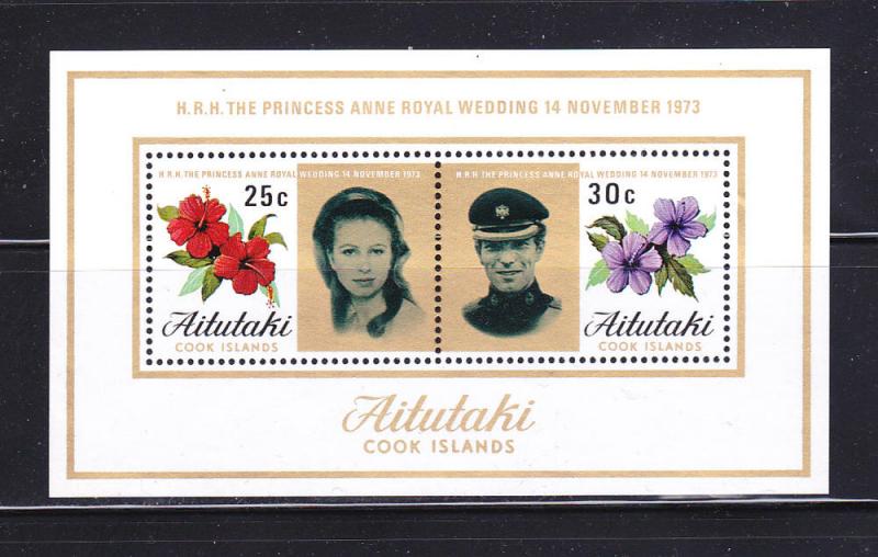 Aitutaki 78a Set MNH Princess Anne Wedding