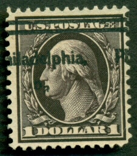 US #342, $1.00 violet brown, p. 12, used, VF, Scott $90.00