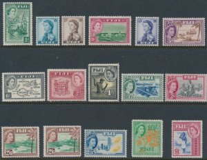 Fiji 1954-59 SG 280-295 MH full set with colour variety