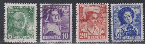 Switzerland # B81-84, Swiss Women, Used Set, 1/2 Cat.