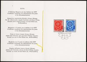 Switzerland. 1964 Presentation Pack?. S.G.696/697 Fine Used