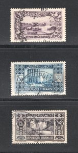 Lebanon #128-9, 131  VF/XF, Used, Partial Set, CV $7.85 ..... 3440027