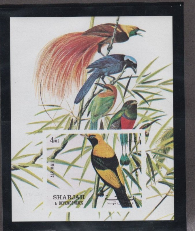 Sharjah MIBlock121, Birds, Souvenir Sheet. Mint NH