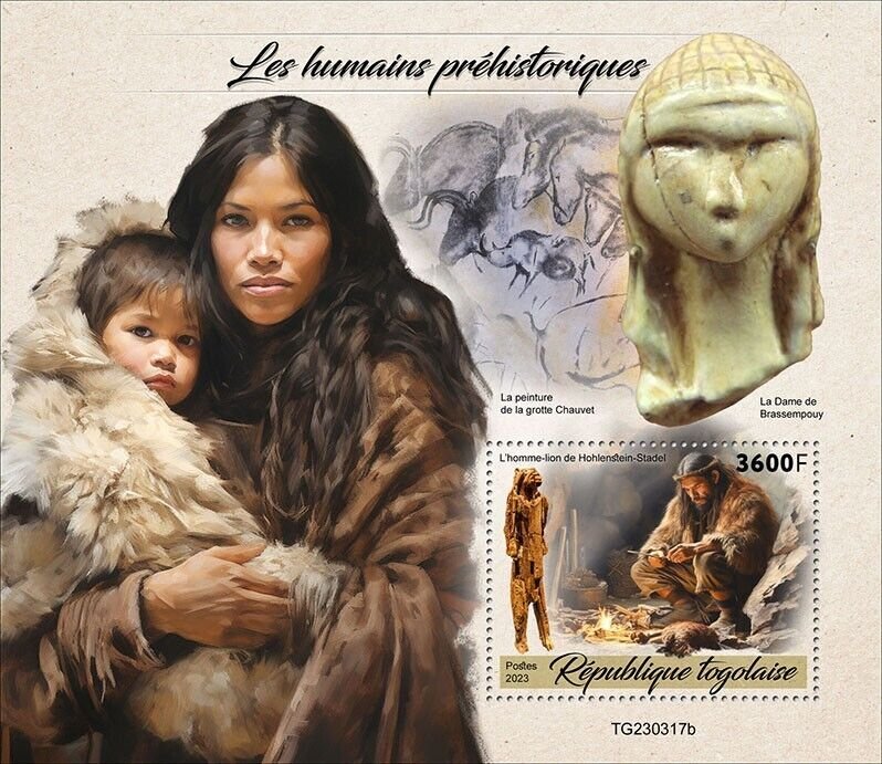 2024 07 - TOGO - PREHISTORIC HUMANS                 1V     complet set    MNH **