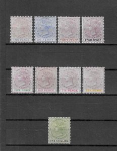 NIGERIA/LAGOS 1887/1902 SG 30/41 (Group of 9) MINT Cat £47