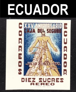 Ecuador Scott C413 IMPERFORATED VF mint OG NH.  FREE...