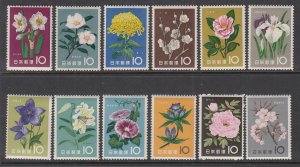 Japan 712-723 Flowers MNH VF