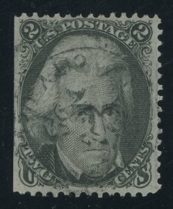 USA 73 - 2 cent Blackjack - VF Used with light sock on the nose cancel