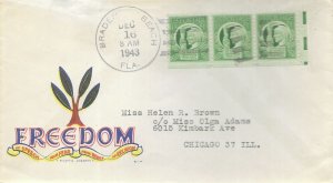 16 Dec 1943 WW II Patriotic Cover, Freedom, Minkus #2619