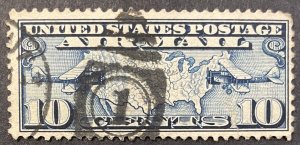 US #C7 Used F/VF 10c Airmail - Planes Over America 1926 [B40.2.1]