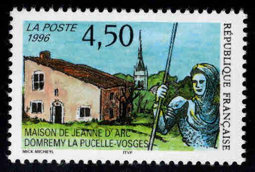 France Scott 2523  MNH** 1996Joan of Arc home stamp