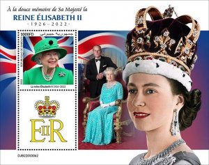 Djibouti 2022 - Queen Elizabeth ll - Souvenir Stamp sheet - MNH