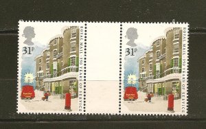 Great Britain SC#1113 Royal Mail 350th Anniversary Gutter Pair Mint Never Hinged