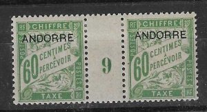 ANDORRA French: 1931 Postage Due Ist issue 60c - 70606