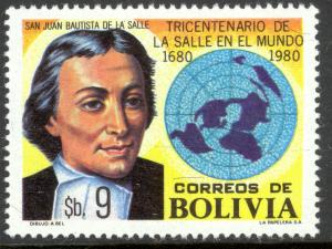 BOLIVIA 1980 St Jean Baptiste de la Salle Issue Scott No. 653 MNH