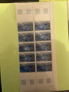 French Southern & Antarctic Territory Sc C13 NH of 1968 - BLOCK OF 10 - Sc$420