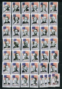 Liberia Presidents of the United States 5 Sheets, All Minis, All Single Stamps