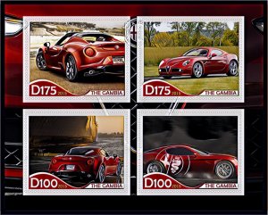 Stamps.  Cars. Alfa Romeo 2015  year 1+1 sheets perforated