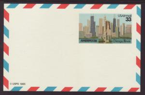 US UXC23 Chicago Skyline Ameripex Postal Card Unused