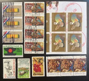 US #1238,1272,1444,1486,1542,1550,1560,1802 Used LOT on/off Paper [R721]