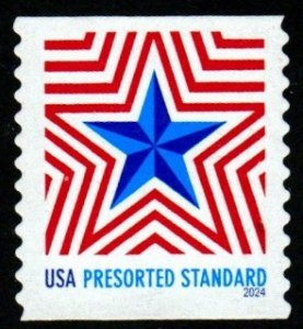 SC# 5832 - (10c) - Radiant Star - Presorted Standard - Used Coil off paper