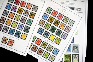 COLOR PRINTED GAMBIA 1869-1965 STAMP ALBUM PAGES (12 illustrated pages)