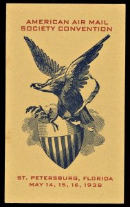 1938 American Airmail Society Patriotic Label OG MNH ( 50mm X 84mm )