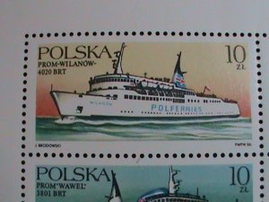 POLAND-1986 WORLD FAMOUS MODEM CRUISES SHIPS MNH  SHEET-VERY FINE-