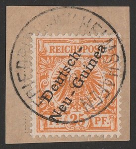 NEW GUINEA - GERMAN 1897 Eagle 25pf yellow-orange. Expertised