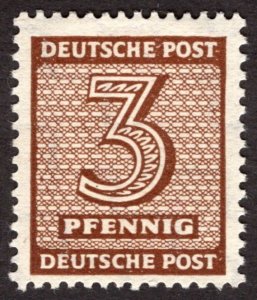 1945, Germany, West Saxony, 3pf, MH, Mi 126Y