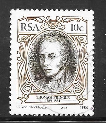 South Africa 626: 10c T. Pringle (1789-1834), used, VF