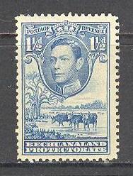 BECHUANALAND PROT Sc# 126 MH FVF George VI Cattle & Tree