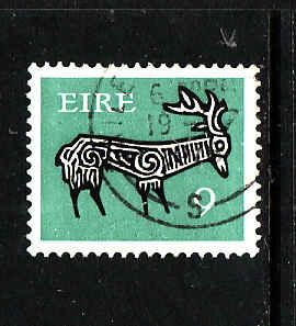 Ireland-Sc#354-used 9p Stag-Animals-1975-