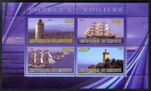 DJIBUTI - 2009 - Lighthouses & Ships #2 - Perf 4v Sheet - MNH - Private Issue