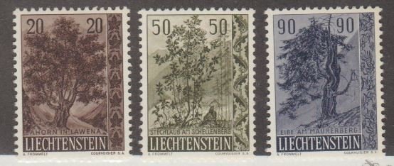 Liechtenstein Scott #326-327-328 Stamps - Mint Set