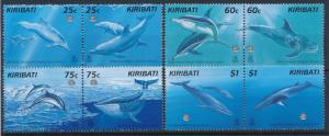 [47710] Kiribati 1998 Marine life Whales Dolphins Unesco 4 pairs MNH