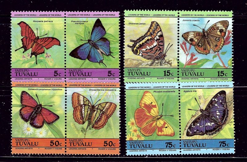 Tuvalu 279-82 MNH 1985 Butterflies