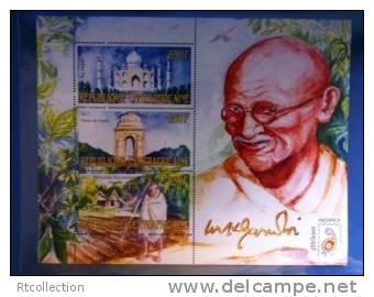 Central African Republic 2011 Mahatma Gandhi India Politician Places M/S Stamps