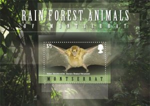 Montserrat - 2009 Yellow-Shouldered Bat of Montserrat - Souvenir Sheet - MNH