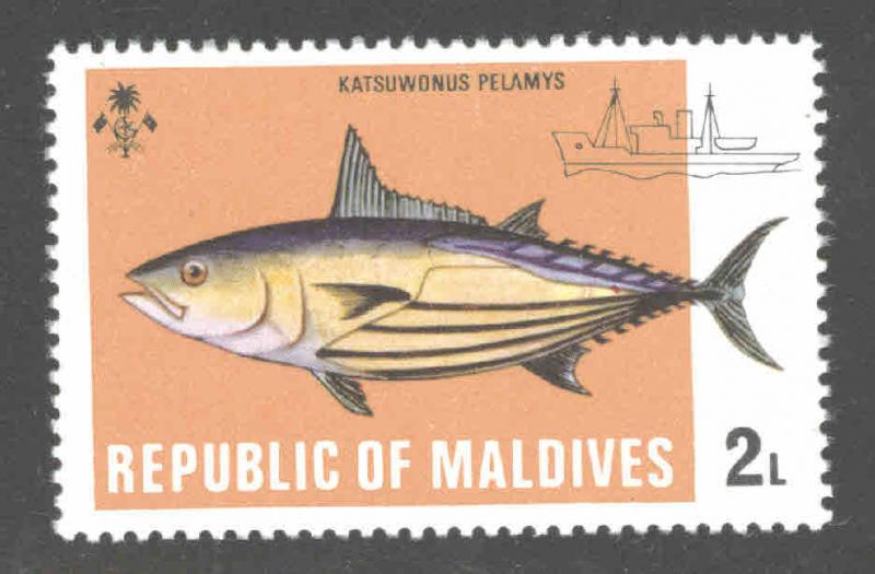 Maldive Islands Scott 437 MNH** 1973 Tuna fish stamp