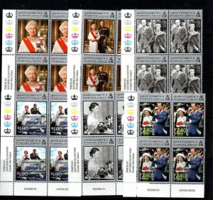 NEW ZEALAND SG3356/61 2012 DIAMOND JUBILEE IN BLOCKS OF 4 MNH