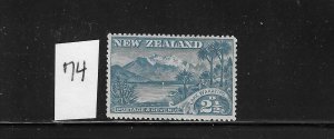 NEW ZEALAND SCOTT #74 1898 2 1/2P (BLUE) (WAKATIPU) - MINT HINGED