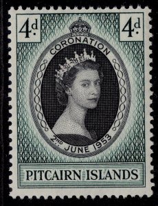 PITCAIRN ISLANDS QEII SG17, 4d black & deep bluish green, NH MINT.