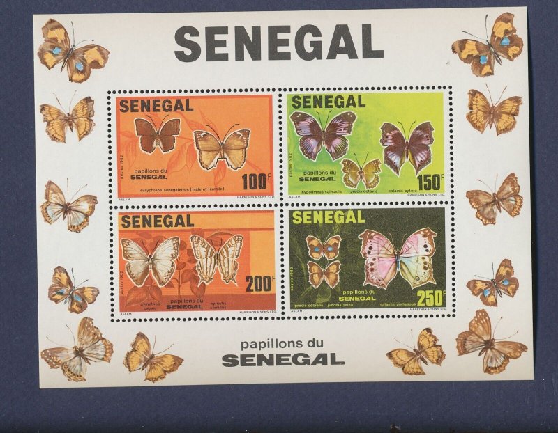 SENEGAL - Scott 559 - MNH S/S - Butterfly, Insect - 1982