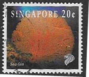 SINGAPORE SG742  1994 20c REEF LIFE FINE USED