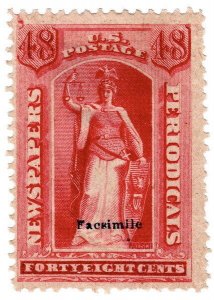 (I.B) US Postal Service : Newspapers & Periodicals Stamp 48c (Senpf reprint)