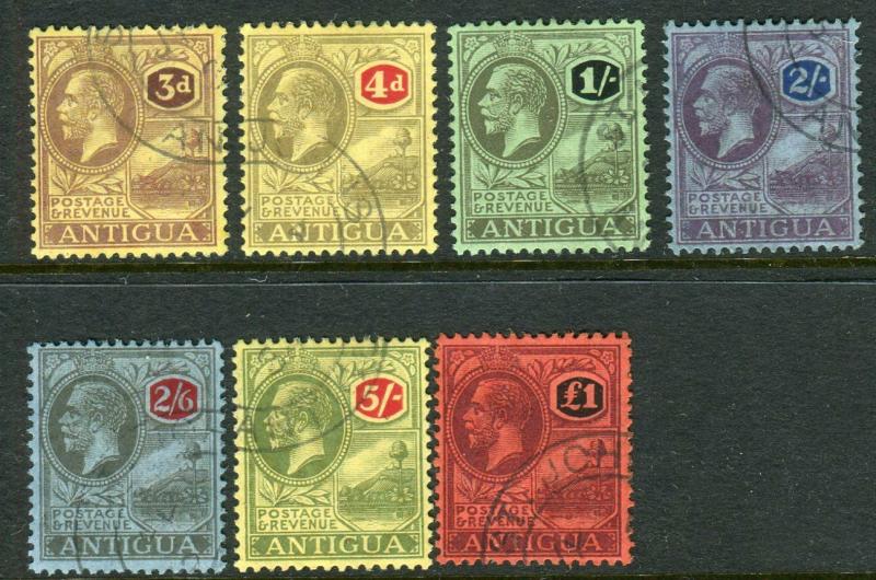 ANTIGUA-1921-9  A very fine used set of 7 Sg 55-61