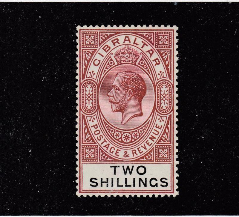 GIBRALTAR  # 86 VF-MLH 2sh KING GEORGE V / RED BROWN & BLACK CAT VALUE $11