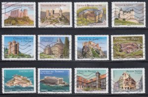 France 2012 Sc#4229-4240 Castles and Stately Homes of Our Regions (I) Used