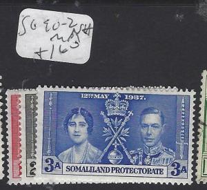 SOMALILAND  (P1310B)  KGVI  CORONATION SG 90-2  MNH